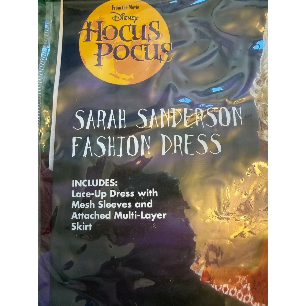 Spirit Hocus Pocus Sarah Sanderson Dress Adult Large Purple New Costume - Picture 3 of 5